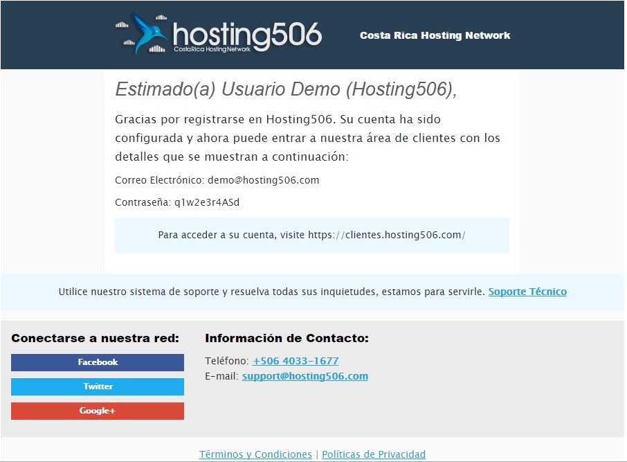 Registro Hosting506